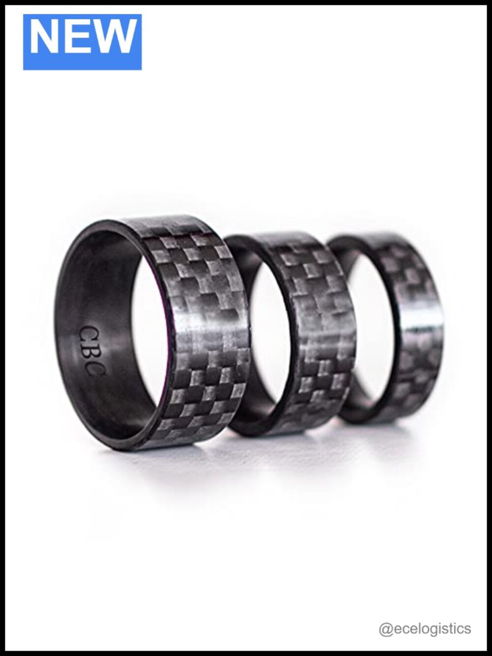 3K Carbon Fiber Ring 8mm or 10mm Comfort Fit Wedding Band for Men and Women